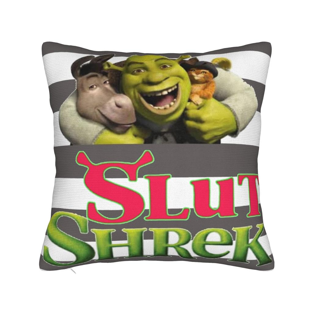 Federa Cuscino Stampata Meme Divertente di S-Shrek Copricuscino per Cuscino da Lancio Decorazioni per la Casa Y2K Con Cerniera Varie Misure