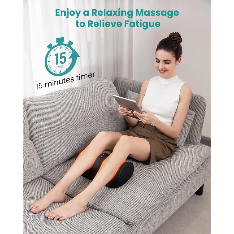 Nekteck Shiatsu Foot Massager with Heat Foot and Calf Massager with Massage Roller Lightweight and Compact Suitable for Offices and Home (Not