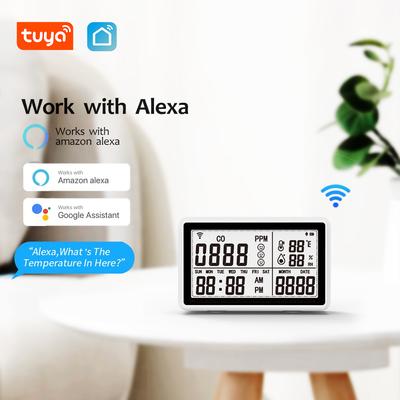 Digital Thermometer Humidity Monitor Tuya APP Notification Alerts Smart WiFi Temperature Humidity