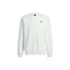 adidas LABEL Solid Color Logo Printed Pattern Pullover Fleece Lined Long Sleeved Sweatshirt Unisex Light Green IB2714