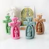 Silicone Mold Church Prayer Boy/Girl Shaped Wax Candle Molds Scented Aromatherapy Making Mould Handmade Ornament