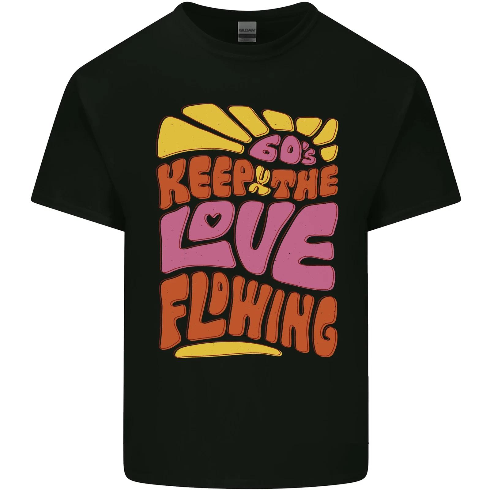 60s Keep the Love Flowing Funny Hippy Peace Kids T-Shirt Childrens S