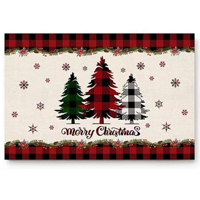 

Рождественские украшения Коврик для пола Входная дверь Спальня Ванна Туалет Противоскользящий коврик Ковер Счастливого Рождества Навидад Подарок на Новый год A