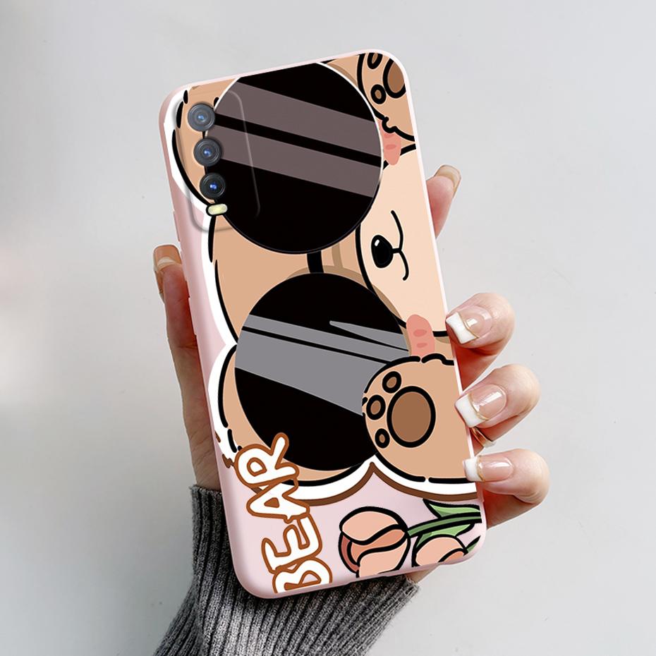 Soft Case For Vivo V2027 Cover Vivo Y11s Y12s Y12a Y20 Y20s Y20i Phone Cases Cute Rabbit Panda Pattern Silicon Capas For Y20 20S