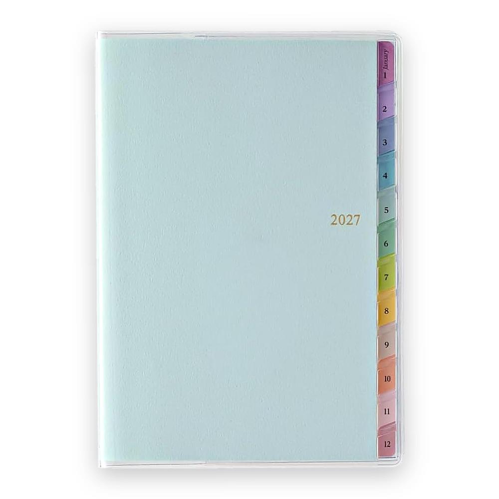 Planer JMAM NOLTY PAGEM Wochenblock B6 2027 Gitter Stifthalter Dezember 2026 Start B6 blau