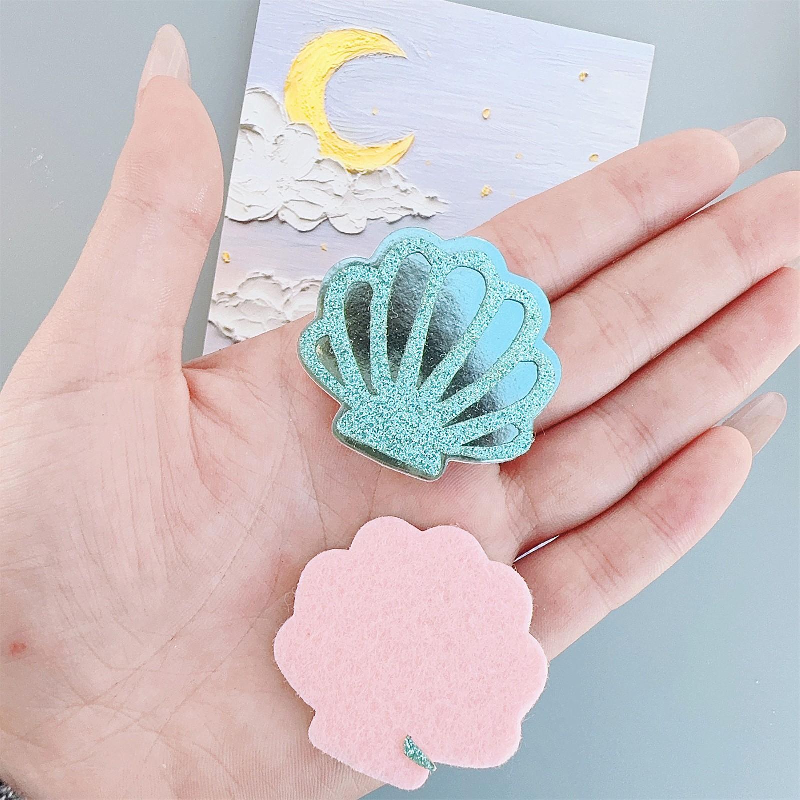 

10 шт. 40*40 мм блестящие аппликации из искусственной кожи с подкладкой для украшения торта своими руками, головные уборы, зажимы, банты, аксессуары, декоративные нашивки One Size синий