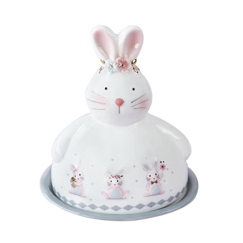 Cartoon Bunny Ceramic Butter Dish
