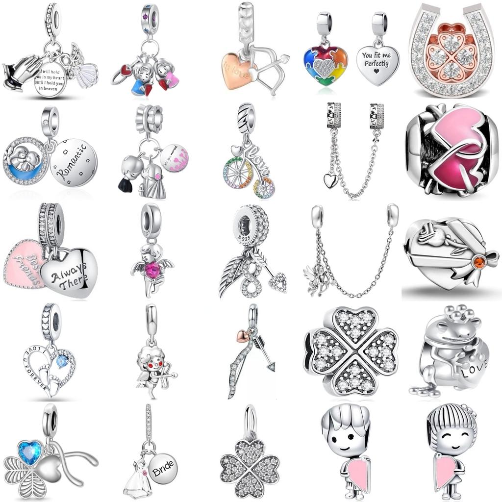 Neuer Kupfer-Cupido Kleeblatt Braut Anhänger Schmuckperle Passend für Original Charms Armband Schmuck Zubehör