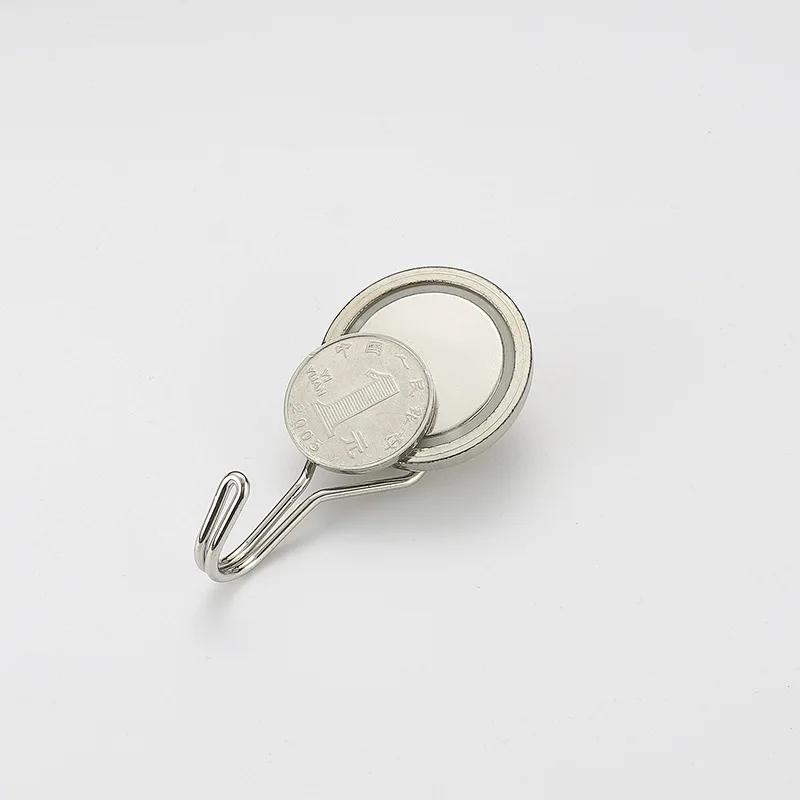 Magnetic Rotating Magnet Hook Super Strong Magnetic Key Holder 360 Degree Punch-free Self-adhesive Magnetic Hook Suction Hook