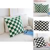 Geometric Checkered Sherpa Fleece Pillow Covers For Sofa Living Room Home Decor