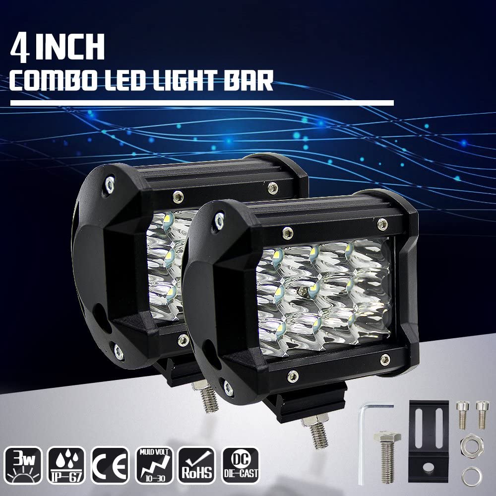 4inch 36W Car Lights Led Work Light Bar Offroad Motorcycle Fog Light Spotlight Auxiliary Lamp for SUV ATV UTV Pickup Truck Boats