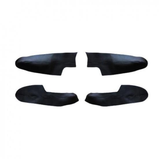 4PCS Black Interior Door Panels Armrest Leather Cover For Nissan Rogue 2014-