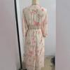 European and American Women's Clothing V-neck, Long Sleeves, Digital Printing, Long Styles, Dresses, Long Skirts