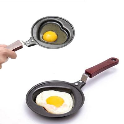 Herzförmige Eier-Bratpfanne, Mini, niedlich, antihaftbeschichtet, Edelstahl, kreative Frühstücks-Eierpfanne, schöne Kochutensilien für Zuhause und die Küche