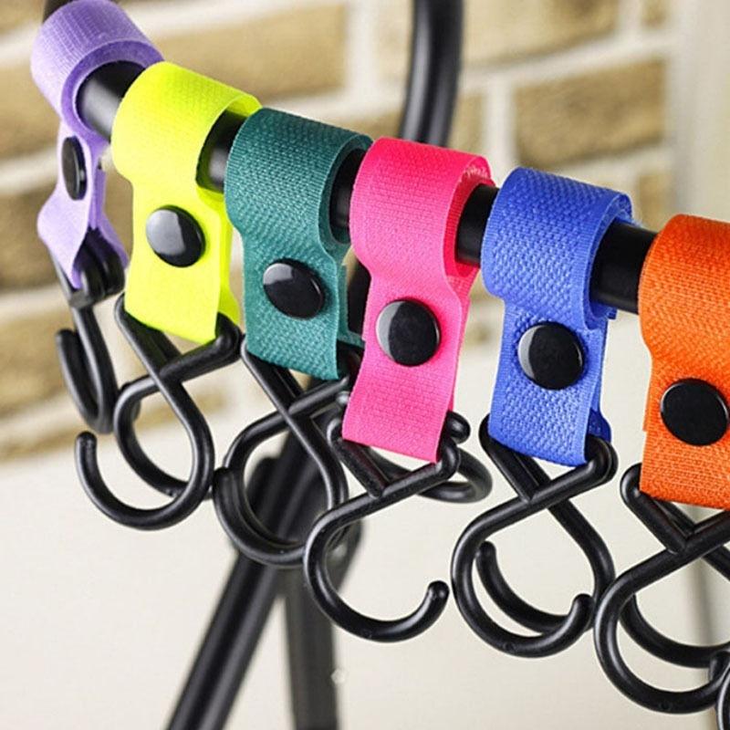 3pcs Baby Stroller Hook Clips General Strong 2 Hooks Strap Hanger Baby Stroller Accessories Hook Han