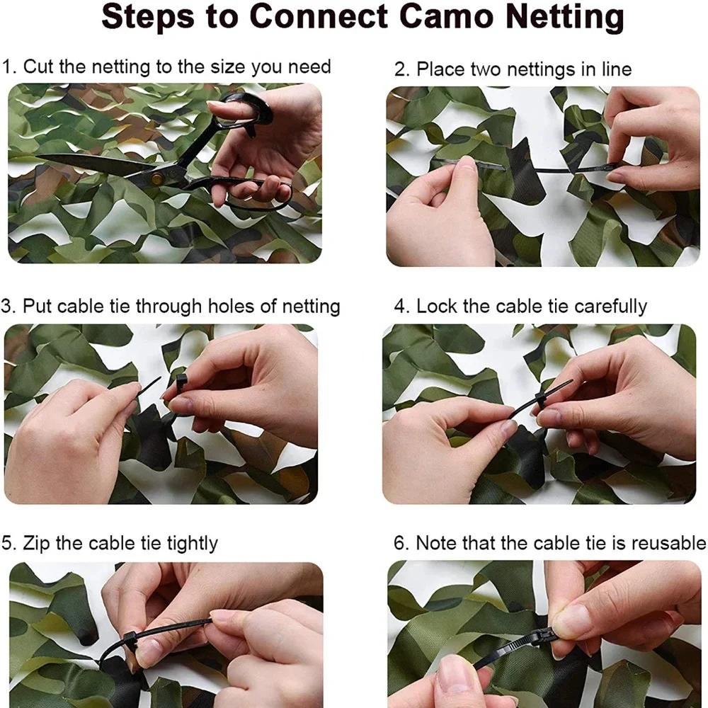 3Mx5M 4Mx6M Camouflage Netting Bulk Roll Sunshade Net for Hunting Woodland Training Camping Car Cover Paintball Bird Watching