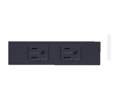 S Plate Recessed Grounding Double Outlet Set Gray WN115215H