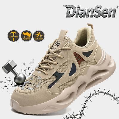Men'S Work Safety Shoes With Steel Toe - Lightweight Breathable Sneakers Anti-Smash Anti-Puncture Boots For Industrial & Outdoor