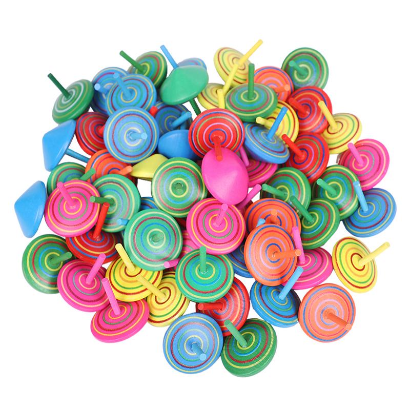 10/20Pcs Wooden Spinning Toys Mini Gyro Kids Birthday Party Favors Gift for Guests Pinata Goodie Bag Filler School Finger Game