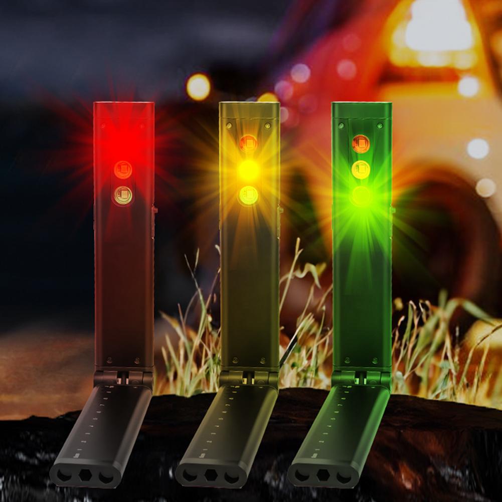 Mini LED Flashlight USB-C Rechargeable with Ruler, Work Tool Multi-Source Magnetic Hidden Screwdriver Kit, Light O5G3