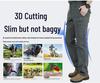 Men's Lightweight Quick-Dry Waterproof Cargo Hiking Pants, Multi-Pocket, Loose, Summer Windbreaker.
