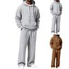 Herren Zweiteiliges Twill-Set Farbe Lässiges Outfit für den Alltag