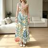 Women's Sleeveless Floral Print Maxi Dress Flowy & Comfortable,Versatile for Beach,Daily Street,Vacation,Spring & Fall Layering