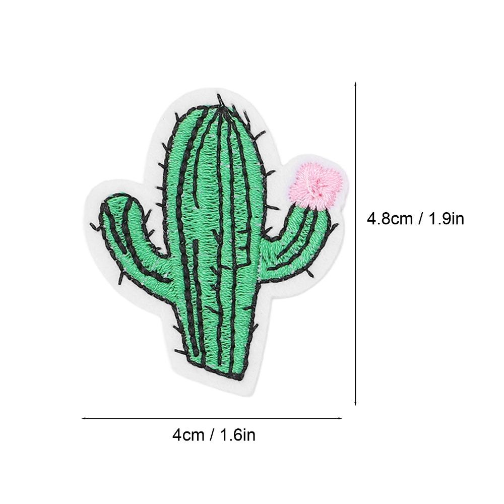 6pcs Beautiful Embroidered Prickly Pear Patches Prickly Pear Shape Sew On Patches Bags