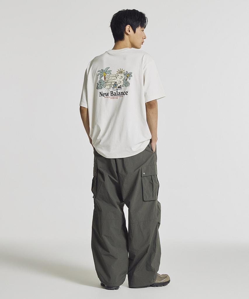 Nyuballanseu Nbntg21513 / Uni Frozen Cotton-Like Cargo Wide Pants (Dark Khaki)