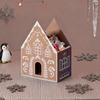 Christmas Gingerbread House Gift Box Small Christmas Candy Boxes for Cookies Chocolates Treats 3D House Shaped Paper Box for Holiday Party Favors
