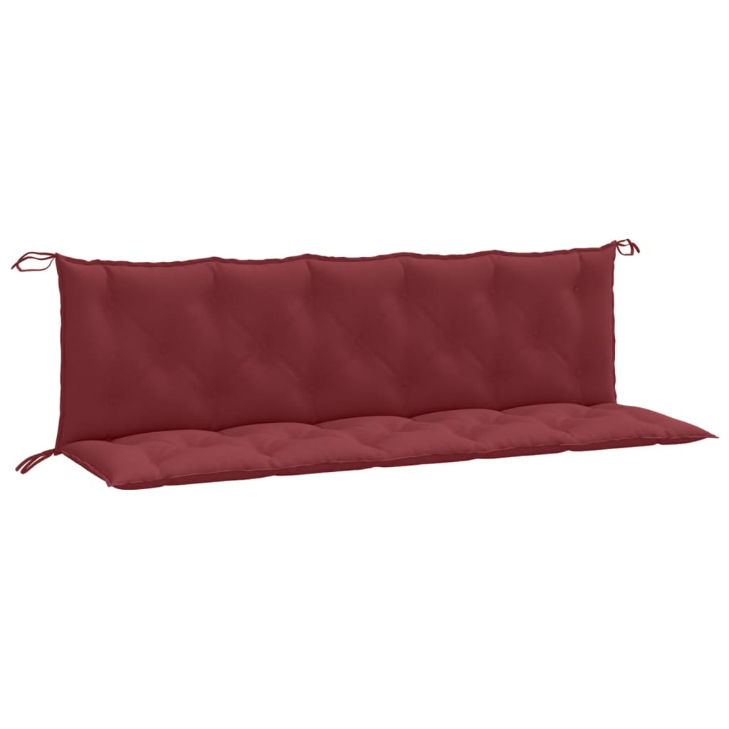 Garden Bench Cushions 2 Pcs. Melange Burgundy 180 X 50 X 7 Cm Fabric