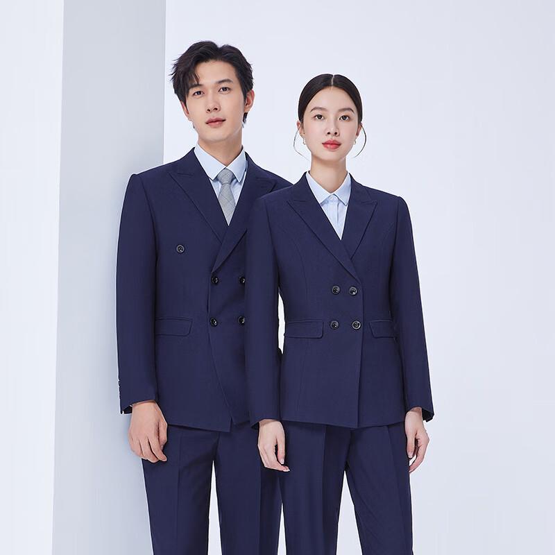 Toluoman Unisex Double-Breasted Business Suit Set