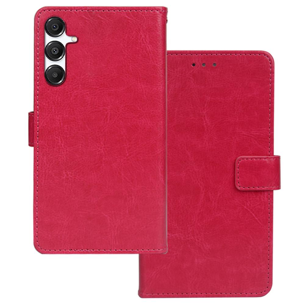 IDEWEI For Samsung Galaxy A16 5G/4G Case Card Slots Holder Leather Phone Cover Crazy Horse Texture