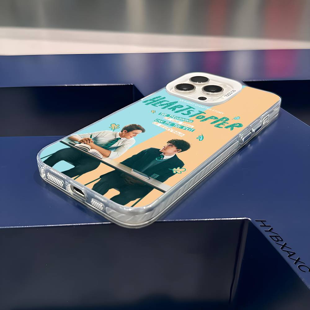 Gay TV H-Heartstopper Θήκη Κινητού Για iPhone 16 15 14 13 12 11 Pro Max Λευκή Ματ Λέιζερ Μεταλλική Aurora Funda