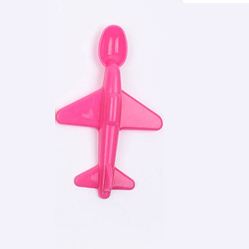 Kinder-Flugzeugförmiger Plastiklöffel Mit Süßem Design Für Kindermahlzeiten Und Als Geschenk