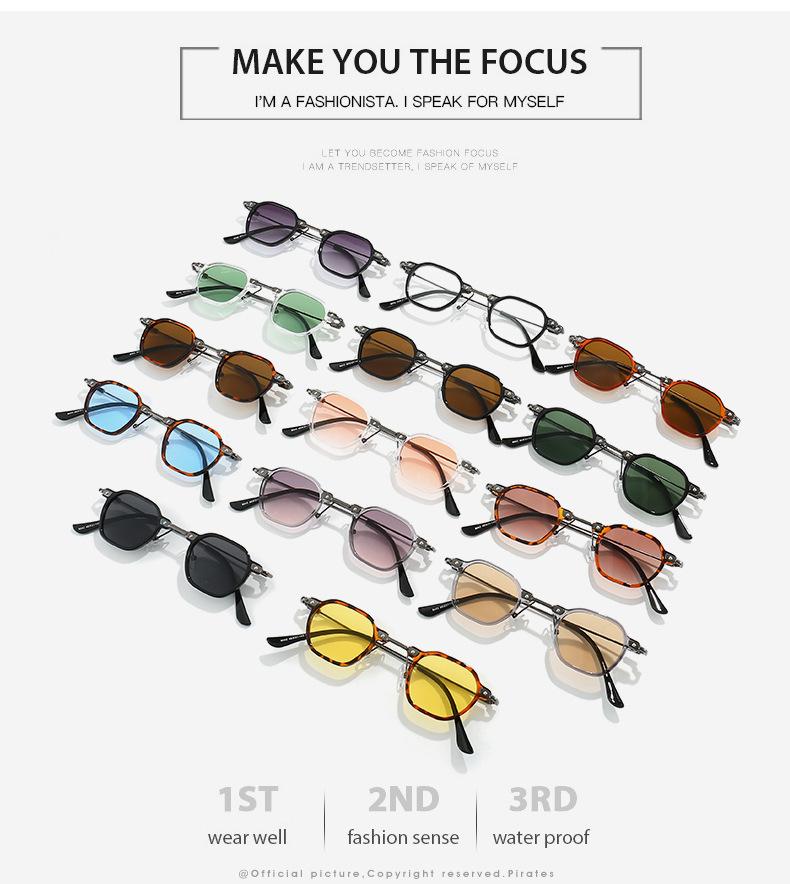 Hot Punk Small Frame Hip Hop Sunglasses - Stylish European & American Avant-garde Unisex Eyewear