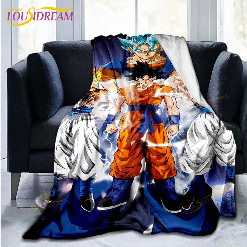 Couverture en flanelle avec personnages de dessins animés japonais célèbres, couverture polaire pour enfants, canapé, voyage, Camping