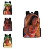 Moana Cartoon Print Large Capacity Student Backpack With Breathable And Shockproof Features