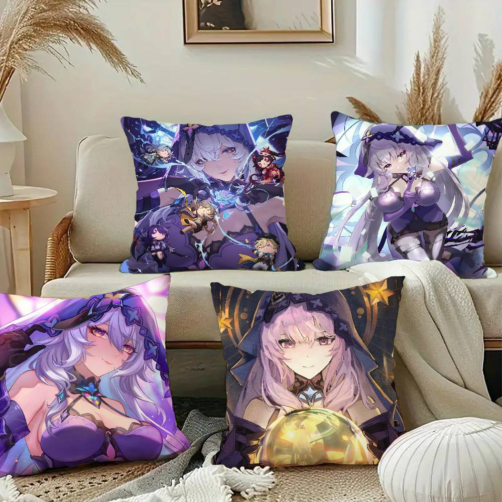 Game Honkai Star Rail Black Swan Pillow Case Square Pillow Bedroom Sofa Leisure Comfort Cushion Car Home Decoration