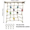 Colorful Star Parrot Climbing Net Hanging Bird Stand Net Creative Bird Cage Toy  Indoor