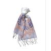 Used Indian Silk Cotton Lightweight Stole, Ari Embroidery, Hand-dyed, 1390 Purple, Spring/Summer, Mother's Day Gift