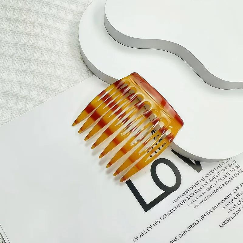 French Style Small Hair Comb Clip Simple Acetic Acid Hair Styling Accessories for Women Girls Tangle-free Broken Hair Fixed Clip