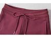 Shorts de Outono de Cintura Alta Estilo Street com Fenda e Cordão