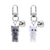 Niedlicher Schlüsselanhänger mit beflockter Katze, dreidimensionaler Liebesanhänger für Telefon, Kopfhörerhülle, Charm, Tasche, Dekor, Autoschlüsselring, Schmuck, Geschenk