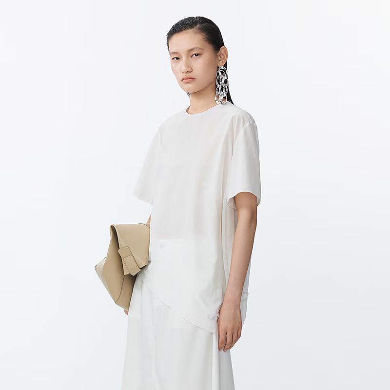 JNBY Summer Loose Fit Round Neck Short Sleeve Shirt S