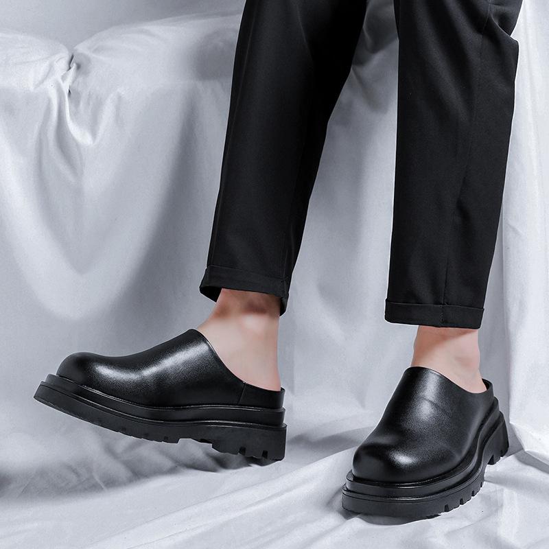 2025 Chef Men's Shoes Spring Work Special Pure Black Non-slip One-pedal Labor Insurance Tide Shoes 15963-R