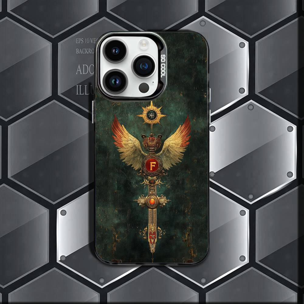 

Medieval Sword Design Phone Case For iPhone XR,17,16,15,14,13,12,11,Mini,Pro,E,MAX Black Candy Matte Shockproof Cover iPhone13mini