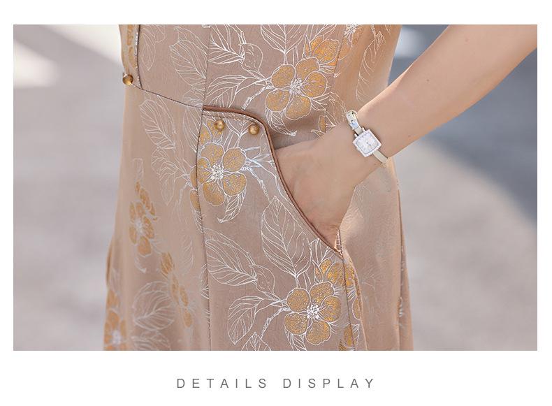 2026 Summer Fashion Slimming Dress for Mom: Elegant Chinese Style for Middle-aged Women