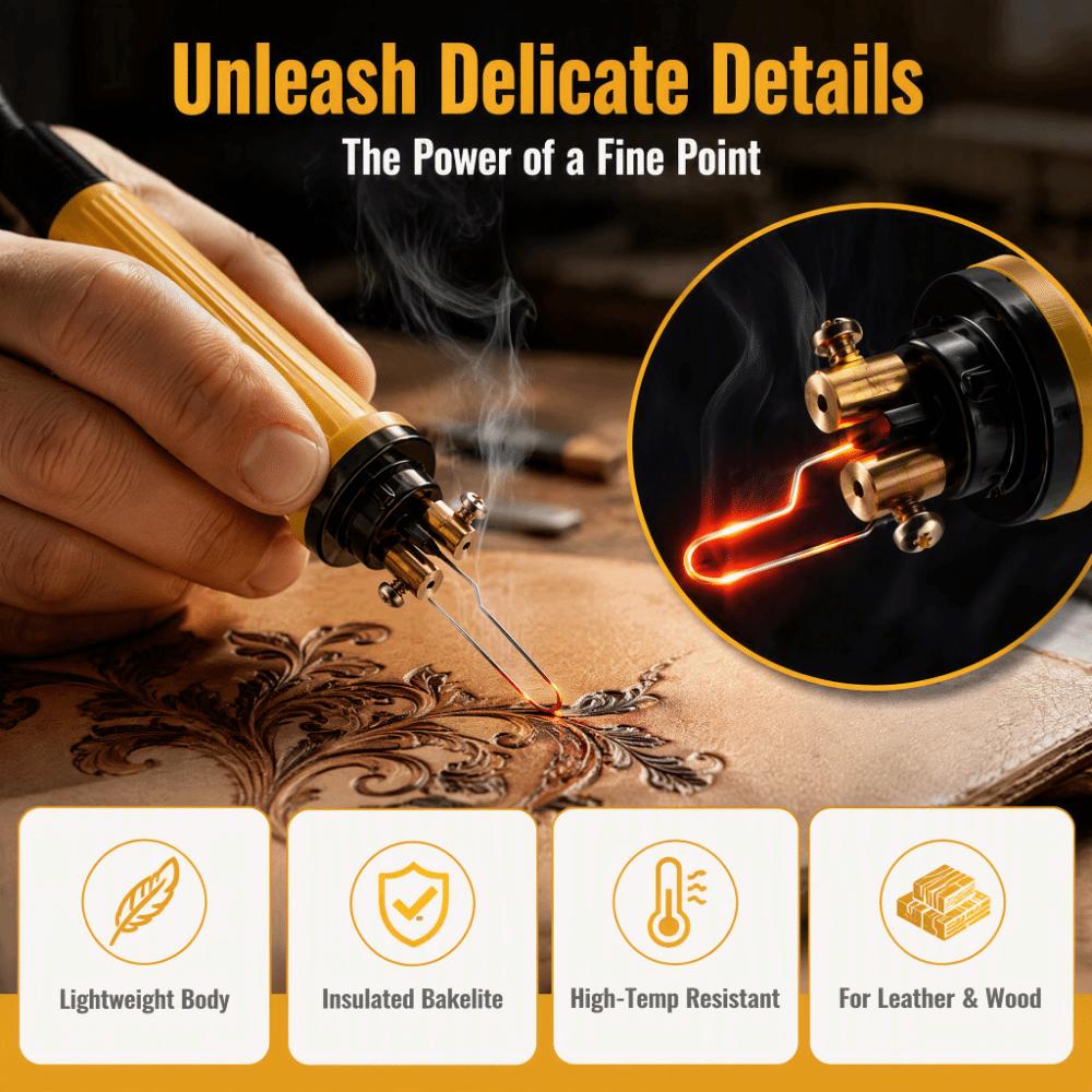 Portable Insulation Handle Wood Burning Pen Lightweight Wood Burning Machine For Leather Crafts