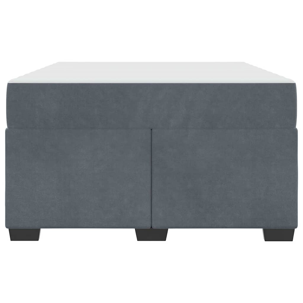 Bed Frame with Mattress Dark Gray 120 X 190 Cm Fabric